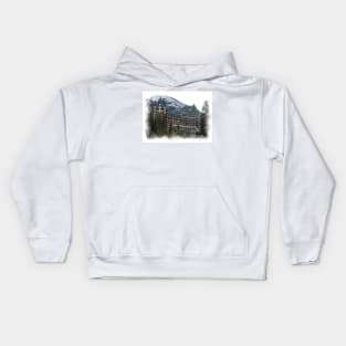 Castle in the Mountains - Banff Alberta Canada Kids Hoodie